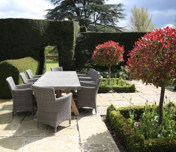 Roma Polished Concrete Outdoor Dining Table 240cm