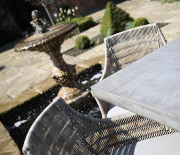 Roma Polished Concrete Outdoor Dining Table 240cm