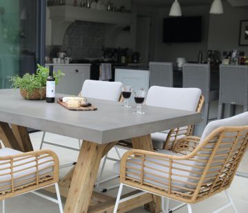 Roma Polished Concrete Table 200cm