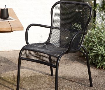 Loop Dining Armchair - Black