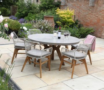Roma Polished Round Concrete Table 150cm
