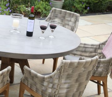 Roma Polished Round Concrete Table 150cm