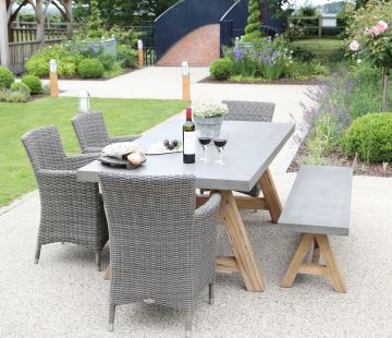 Roma Polished Concrete Bench 200cm