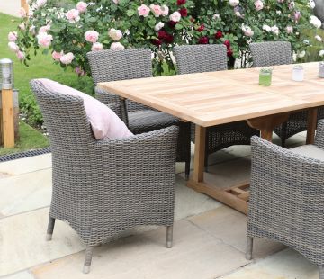 Henley Rectangle Extending Outdoor Dining Table 240cm