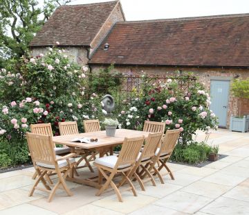 Henley Rectangle Extending Outdoor Dining Table 240cm