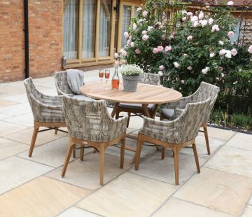 Teak Bristol Round Folding Table 120cm