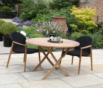 Teak Bristol Round Folding