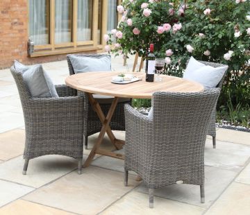 Florence Wicker Armchair (Pearl Grey)