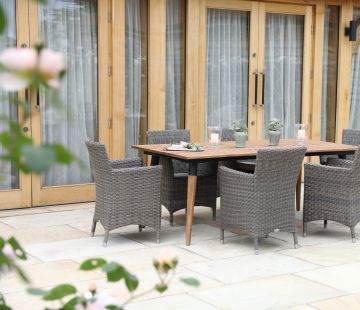 Florence Wicker Armchair (Pearl Grey)
