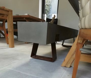 Mira Polished Concrete Bench 220cm