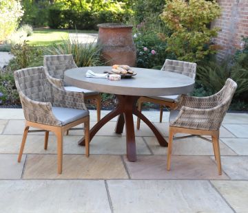 Mira Round Polished Concrete Table 135cm