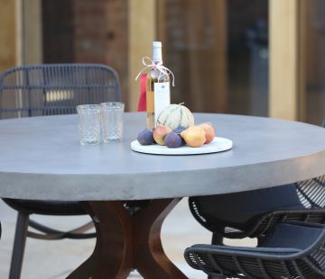 Mira Round Polished Concrete Table 135cm