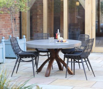 Mira Round Polished Concrete Table 135cm