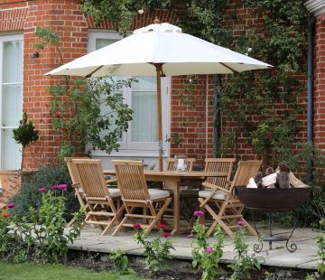 Henley Oval Extending Outdoor Dining Table 240cm