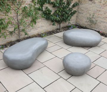 Sculptured Concrete Pebbles (Three sizes)