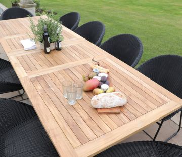 Henley Rectangle Extending Outdoor Dining Table 300cm