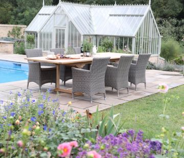 Henley Rectangle Extending Outdoor Dining Table 300cm