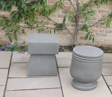 Freya Polished Concrete Stool
