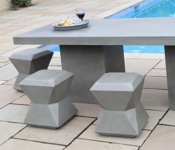 Luna Polished Concrete Stool