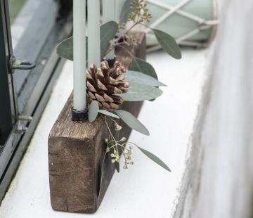 Reclaimed Wood Candle Holder 