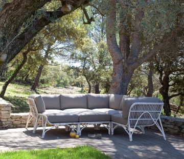 wicker corner sofa