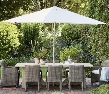 3m x 2m Neptune Spinnaker Large Cream Garden Parasol