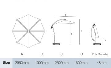 Gloucester Cantilever Parasol