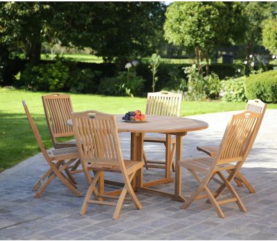 Gateleg Round Folding Dining Table 150cm