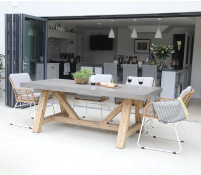 Roma Polished Concrete Table 200cm