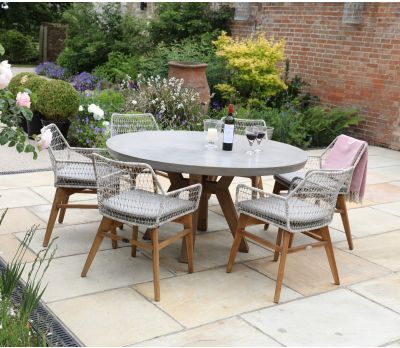Roma Polished Round Concrete Table 150cm