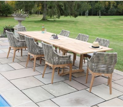Henley Rectangle Extending Outdoor Dining Table 300cm
