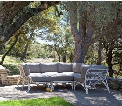 wicker corner sofa