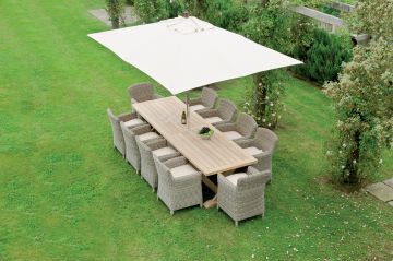 3m x 2m Neptune Spinnaker Large Cream Garden Parasol