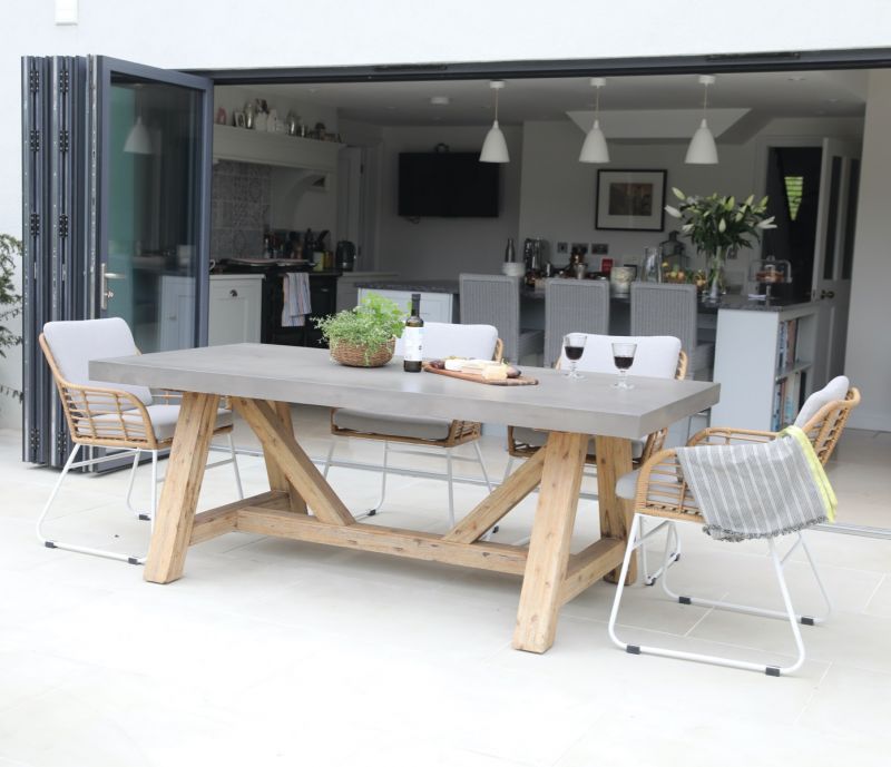 Roma Polished Concrete Table 200cm