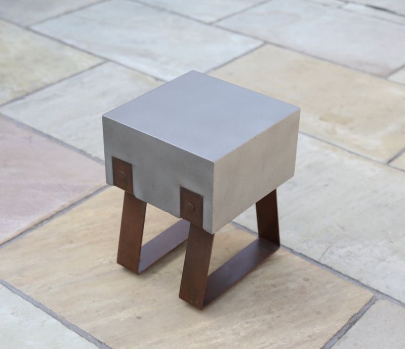 Mira Polished Concrete Stool 