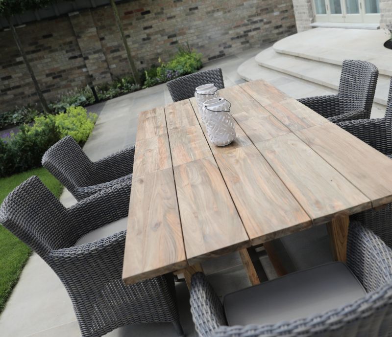 extendable outdoor dining table