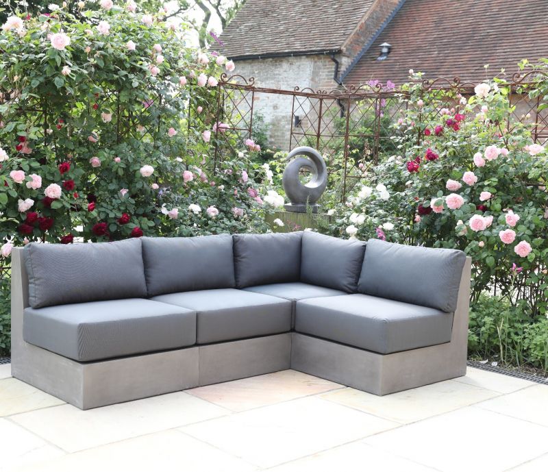 Seville Polished Modular Concrete Sofa