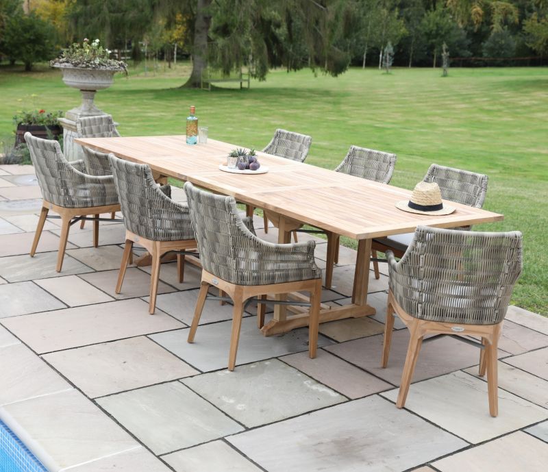 Henley Rectangle Extending Outdoor Dining Table 300cm