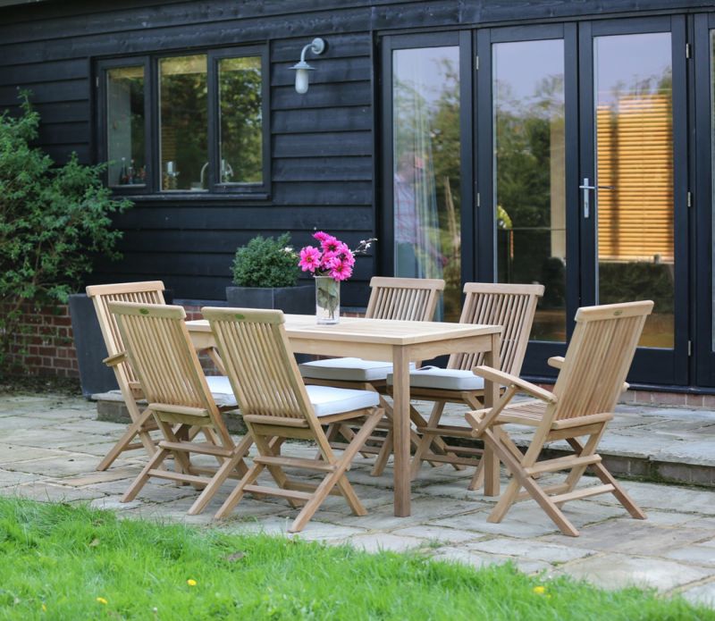Henley Teak Rectangular Table - Six Seater 140cm