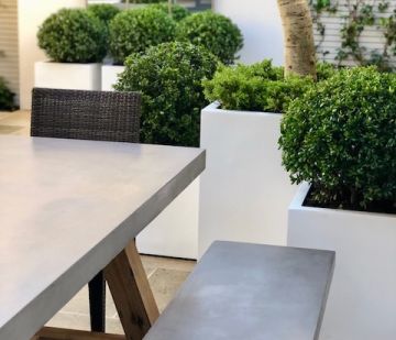Roma Polished Concrete Outdoor Dining Table 240cm